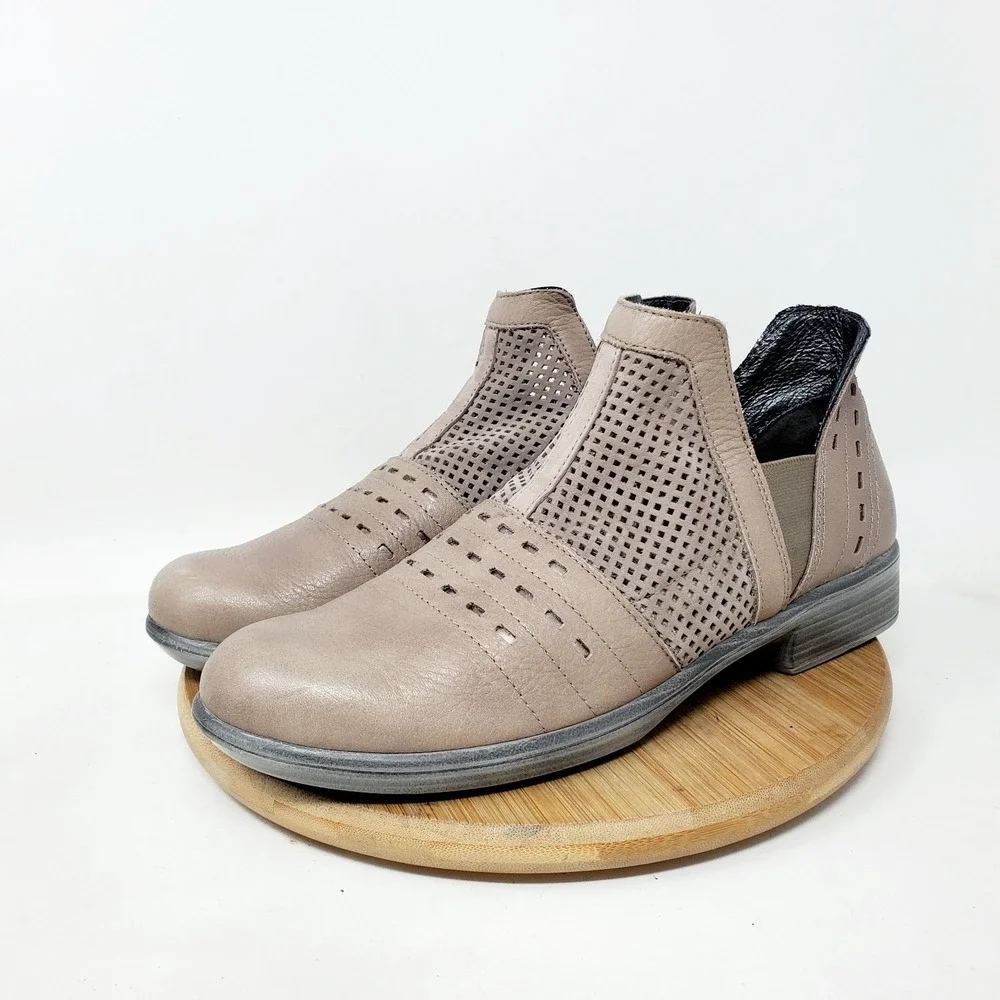 Naot Rivotra Boots Womens 38 Stone‎ Boho Western Moto Ankle Comfort Shoes